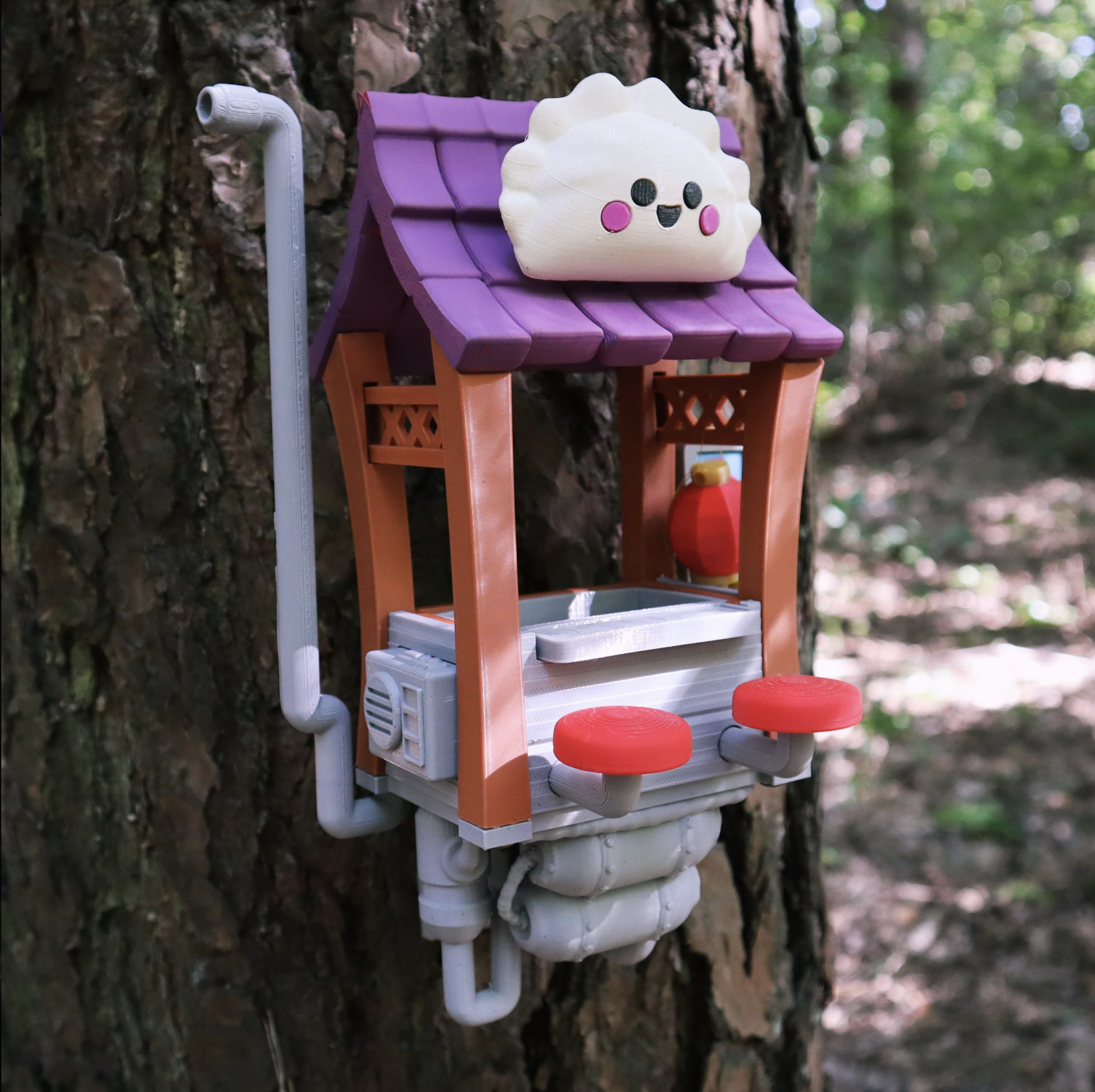 space cafe bird feeder